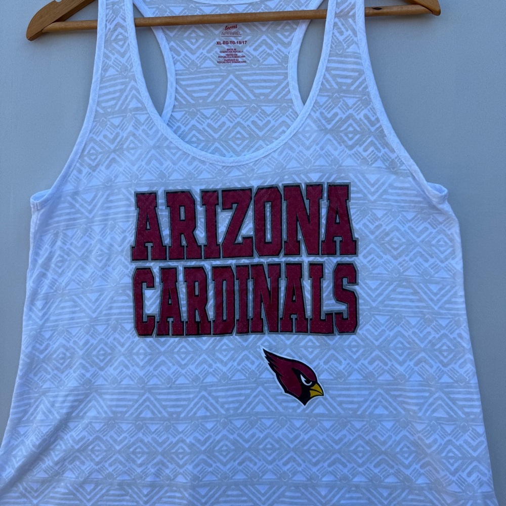 NFL Arizona Cardinals Women's White Tank Top - Picture 5 of 10